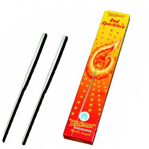 STANDARD 15 CM RED SPARKLERS